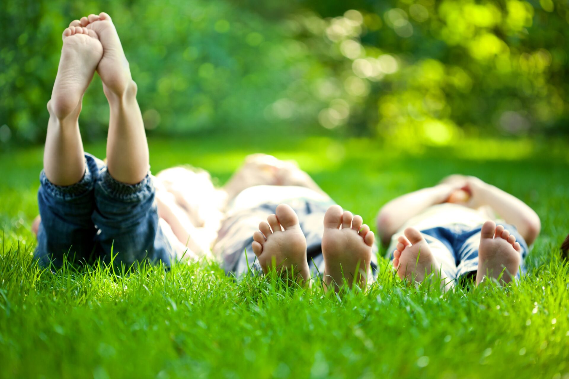 Family enjoying a healthy residential yard maintained with irrigation