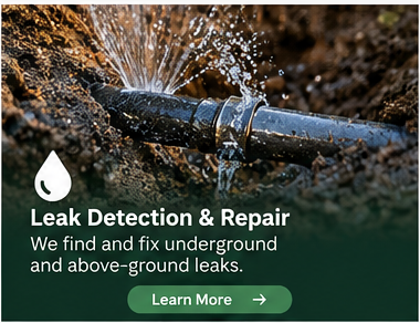 Residential sprinkler leak diagnosis and repair in the Fort Mill area